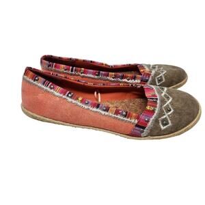 Maurices Slip On Boho Hippie Slide Flat Shoes Round Toe Multicolor Size 9